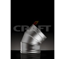 Сэндвич-отвод 45° Craft 0,5 м 0,5 мм/0,5 мм Ф130х180 сталь AISI 316 / AISI 304 изоляция 25 мм