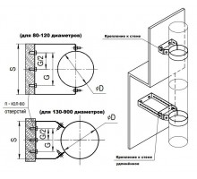 Крепление к стене Craft Ф130 AISI 201