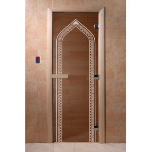 Дверь стекло Бронза с рисунком "Арка" 1700*700 мм "DoorWood"