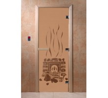 Дверь стекло Бронза матовая с рисунком "Банька" 1700*700 мм "DoorWood" Дверь стекло Бронза матовая с рисунком "Банька" 1700*700 мм "DoorWood"
