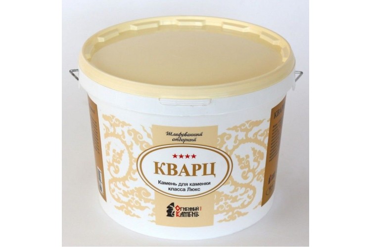 Камень для бани Кварц обвалованный ведро 10кг (Урал) Камень для бани Кварц обвалованный ведро 10кг (Урал)