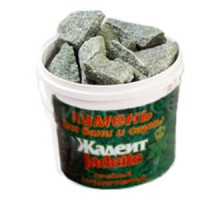 Камень для бани Жадеит колотый ведро 5кг (Хакасия)