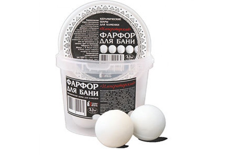 Камень для бани Фарфор Императорский ведро 3,3кг (Урал)