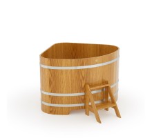 Купель Угловая  дуб натуральный 1,19х1,19-Н1,0