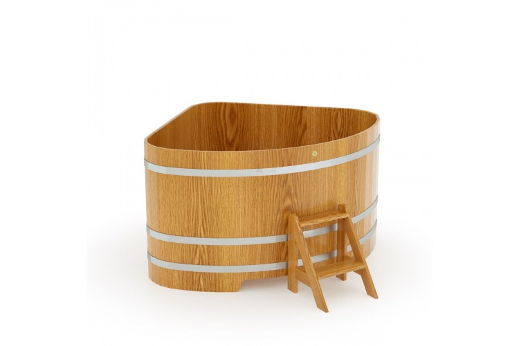 Купель Угловая  дуб натуральный 1,37х1,37-Н1,0