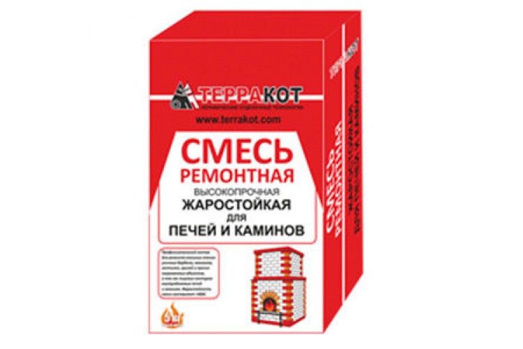 Смесь жаростойкая ремонтная для печей и каминов 5кг Терракот