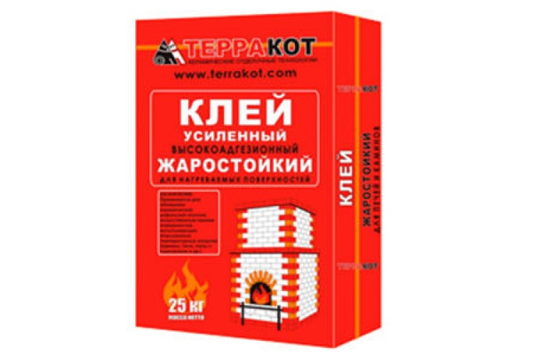 Клей жаростойкий усиленный 5кг Терракот
