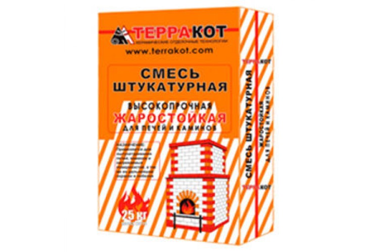 Смесь жаростойкая штукатурная 25кг Терракот Смесь жаростойкая штукатурная 25кг Терракот