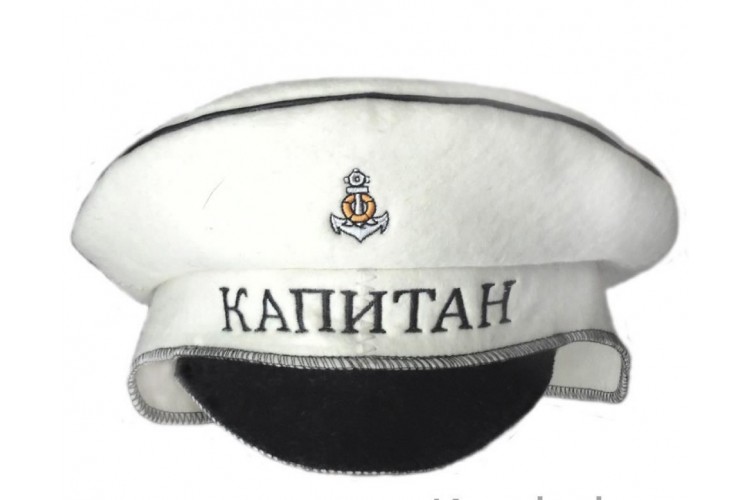 Шапка для бани фуражка "Капитан"
