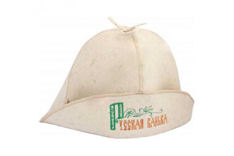 Шапка для бани войлок"Банщик Русская банька"