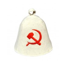 Шапка для бани войлок "Серп и молот"