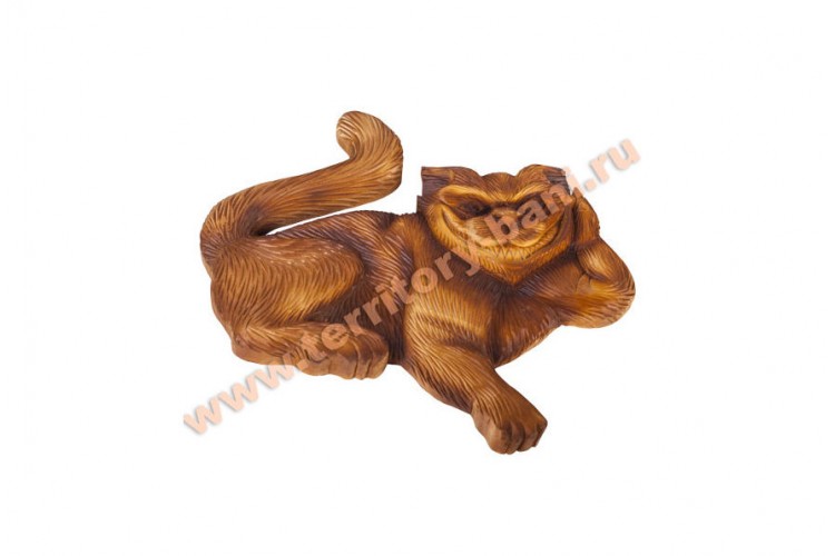 Панно для бани резное "Кот"