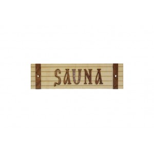 Табличка для бани "Sauna" липа