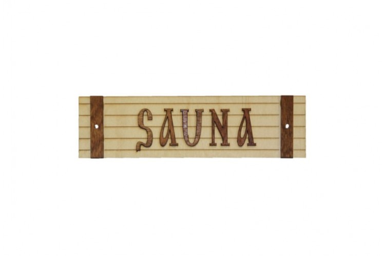 Табличка для бани "Sauna" липа
